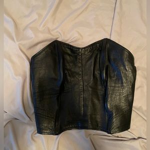 Vintage Leather Corset Top